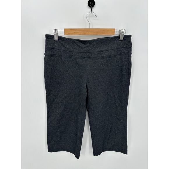 Prana Capri Pants Women Large Dark Gray Stretch Cropped Outdoor Active - Picture 1 of 7